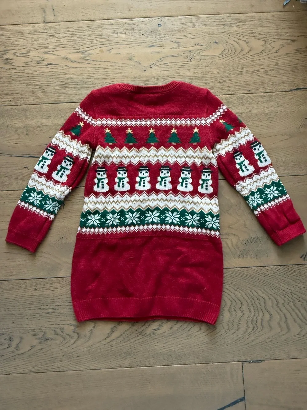 The Children’s Place Christmas Fair Isle Snowman Sweater Dress 3T